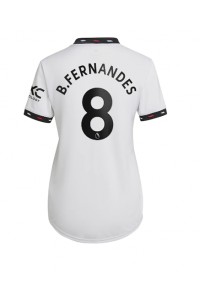Manchester United Bruno Fernandes #8 Voetbaltruitje Uit tenue Dames 2022-23 Korte Mouw